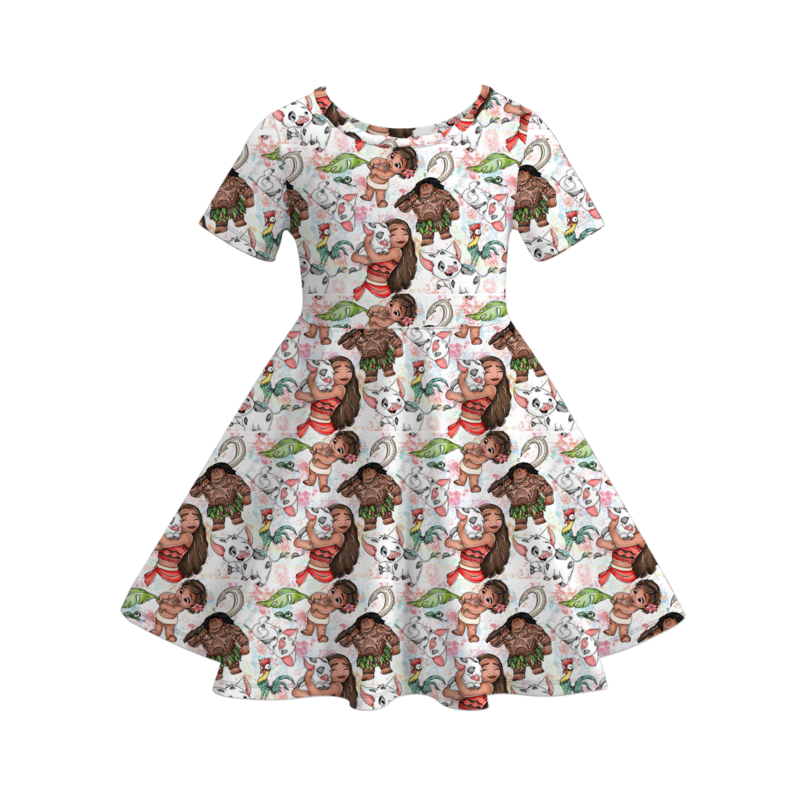 （Pre Order）Girls Cute Cartoon Print Dress