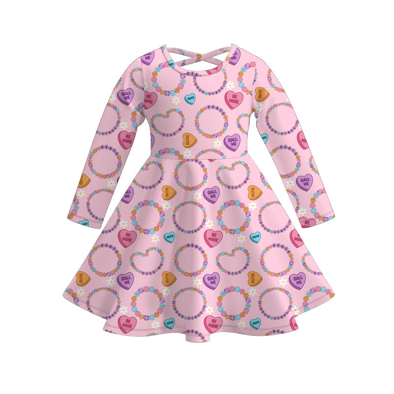 （Pre Order）Girls Valentine's Day Print Dress