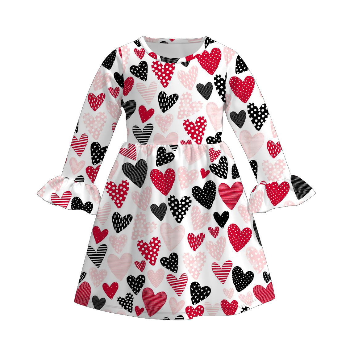 （Pre Order）Girls Valentine's Day Print Dress