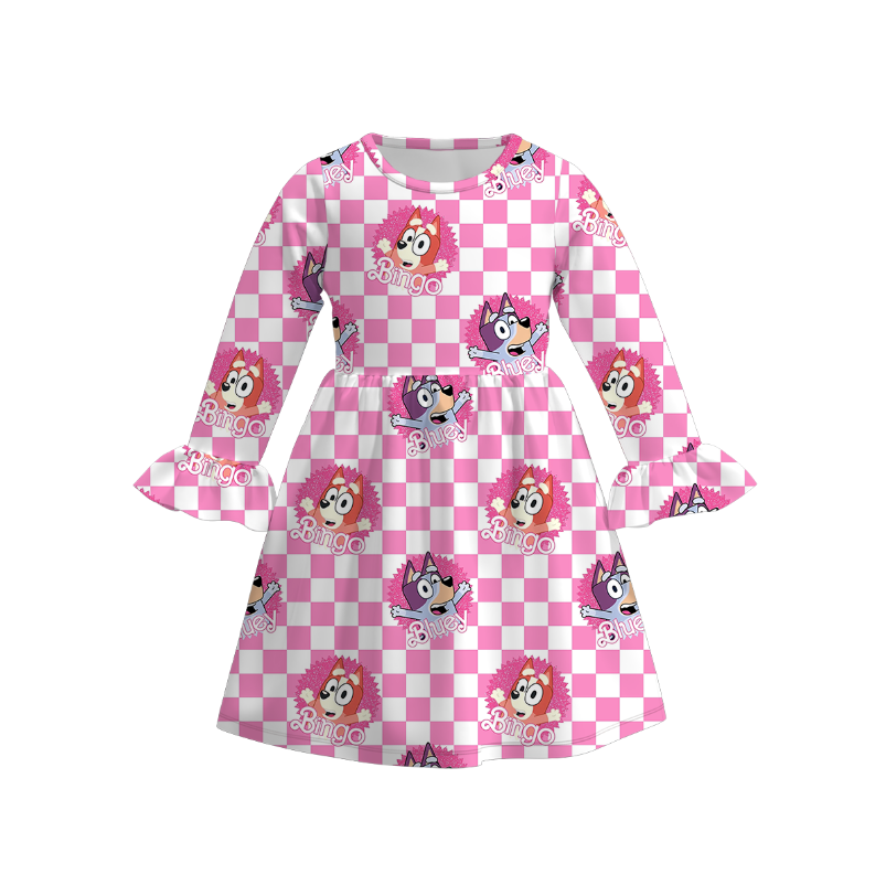 （Pre Order）Girls Valentine's Day Cartoon Print Dress