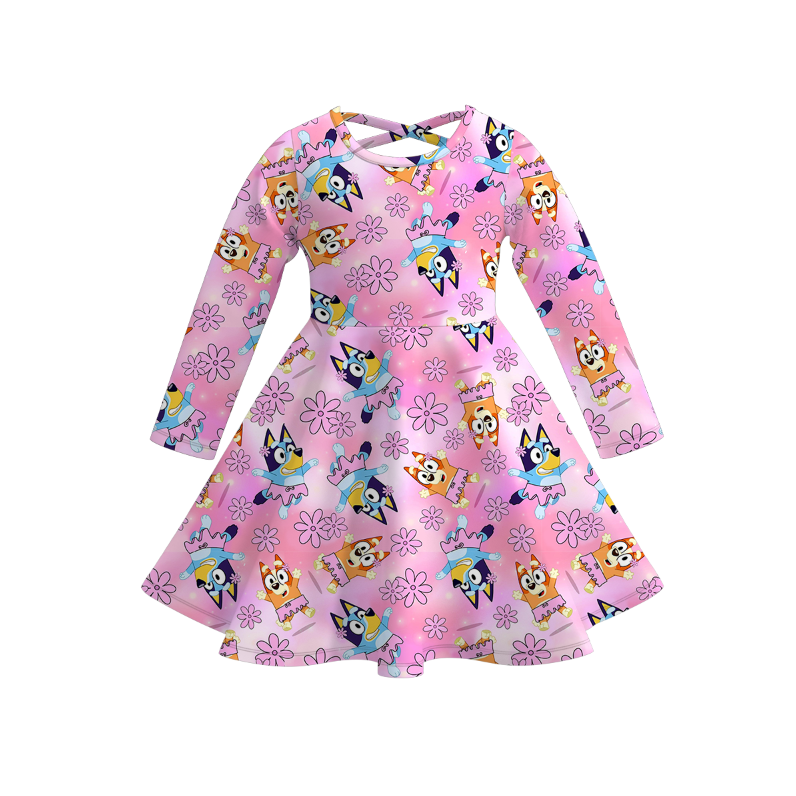 （Pre Order）Girls Valentine's Day Cartoon Print Dress