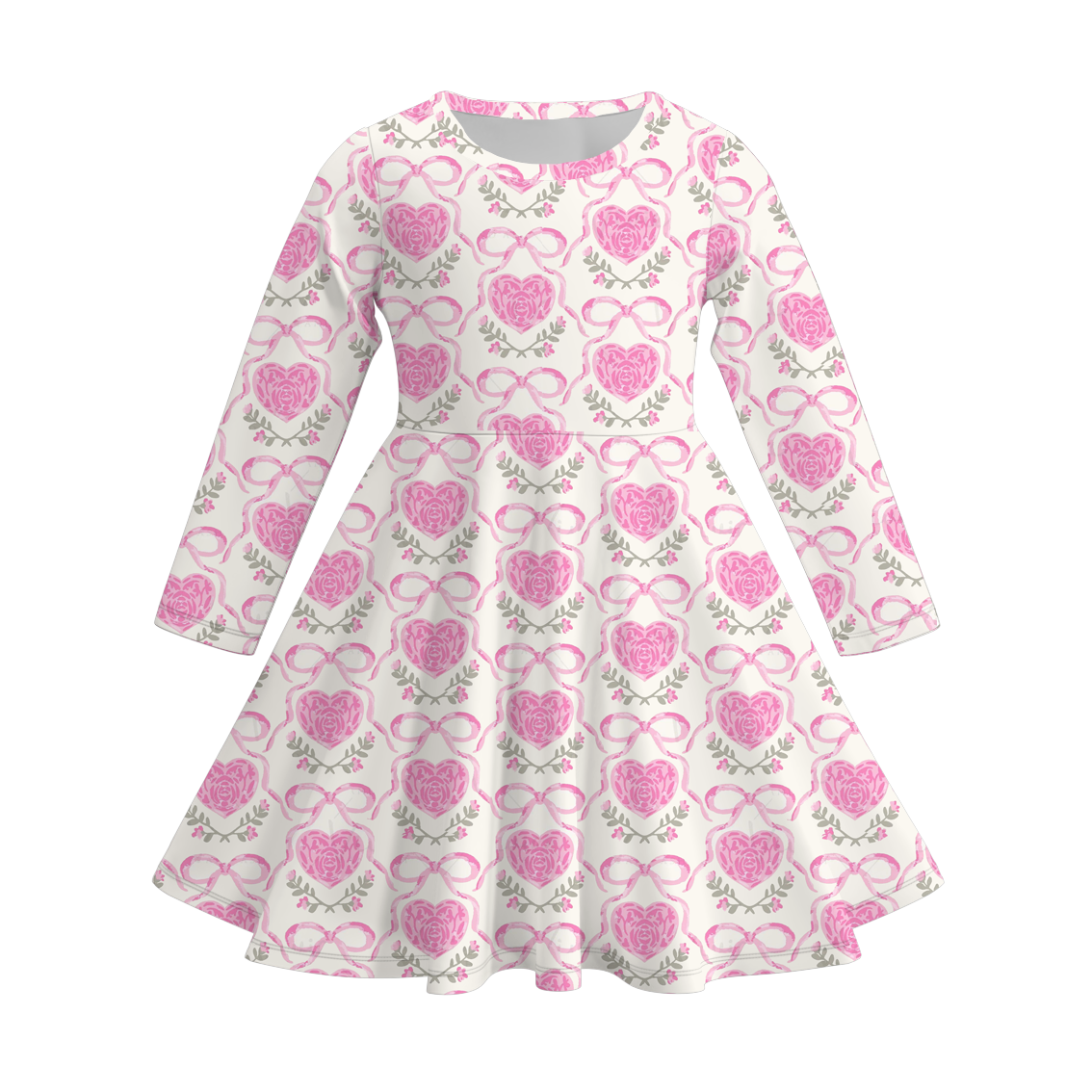 （Pre Order）Girls Valentine's Day Print Dress