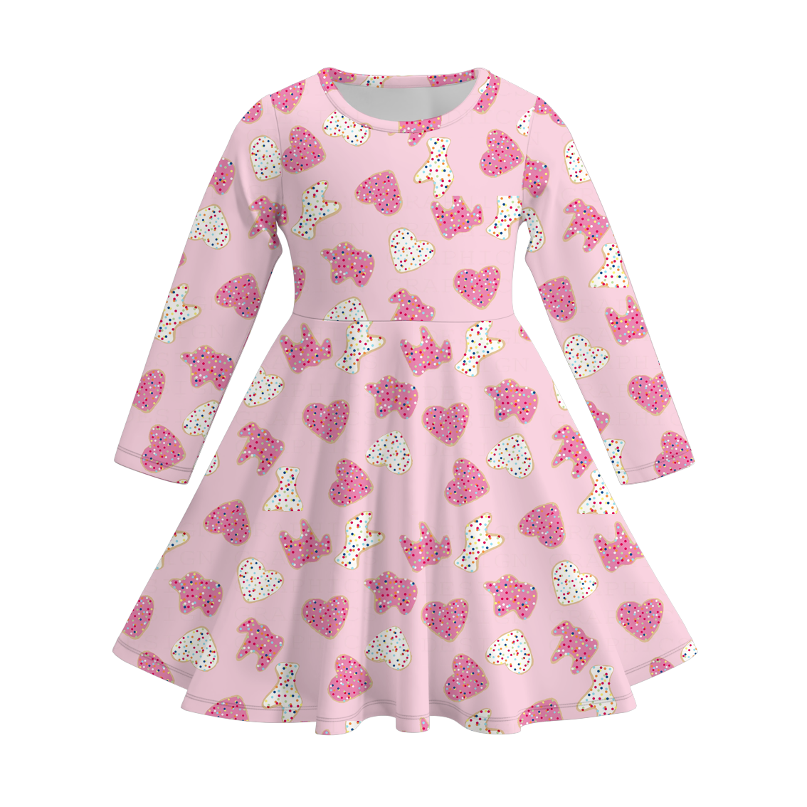 （Pre Order）Girls Valentine's Day Print Dress