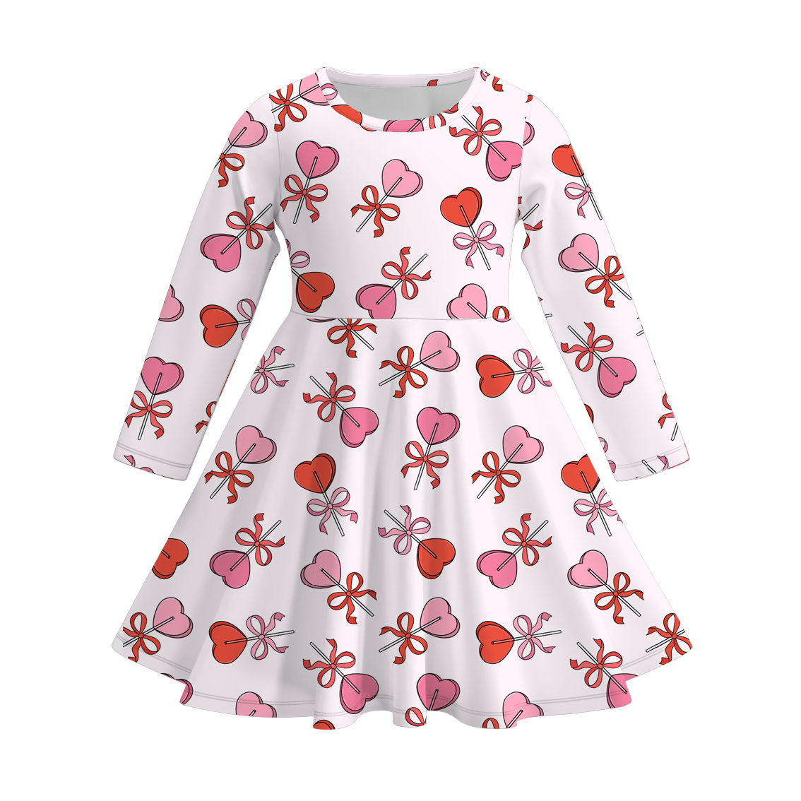 （Pre Order）Girls Valentine's Day Print Dress