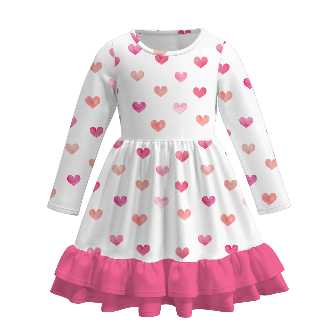 （Pre Order）Girls Valentine's Day Print Dress