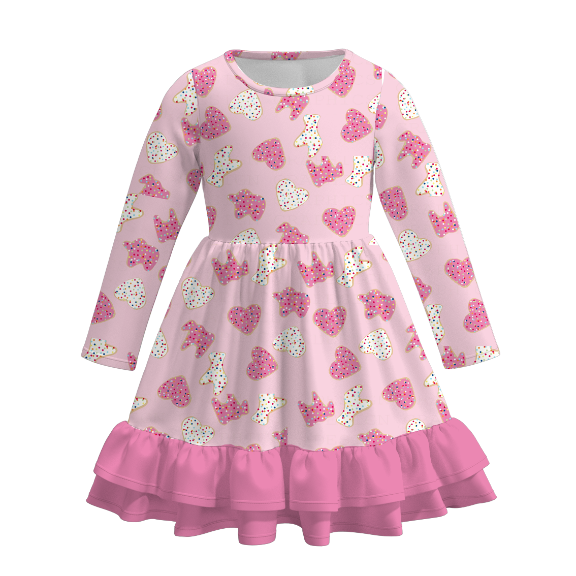 （Pre Order）Girls Valentine's Day Print Dress