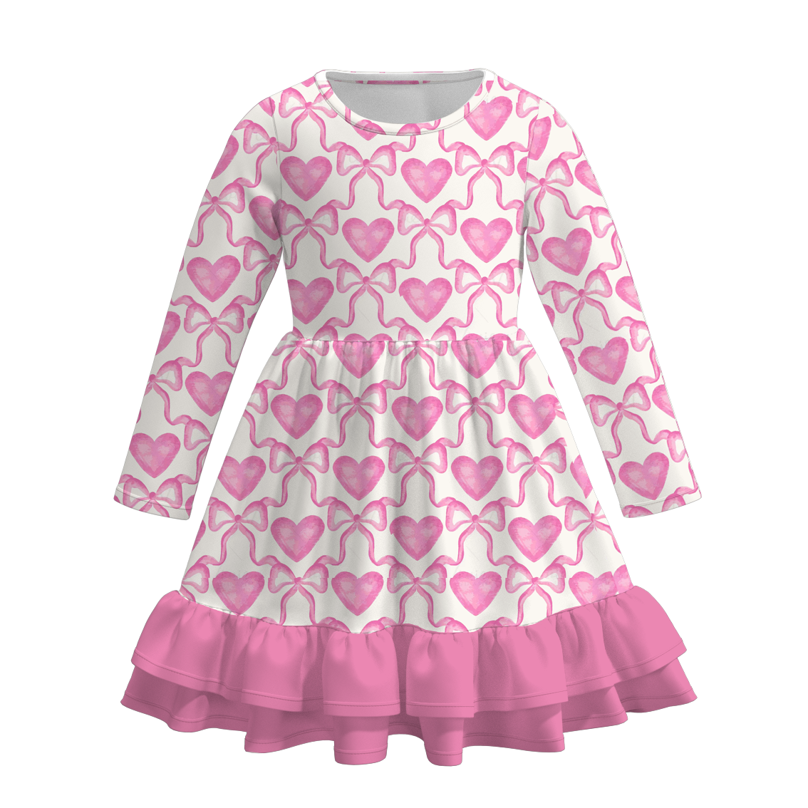 （Pre Order）Girls Valentine's Day Print Dress