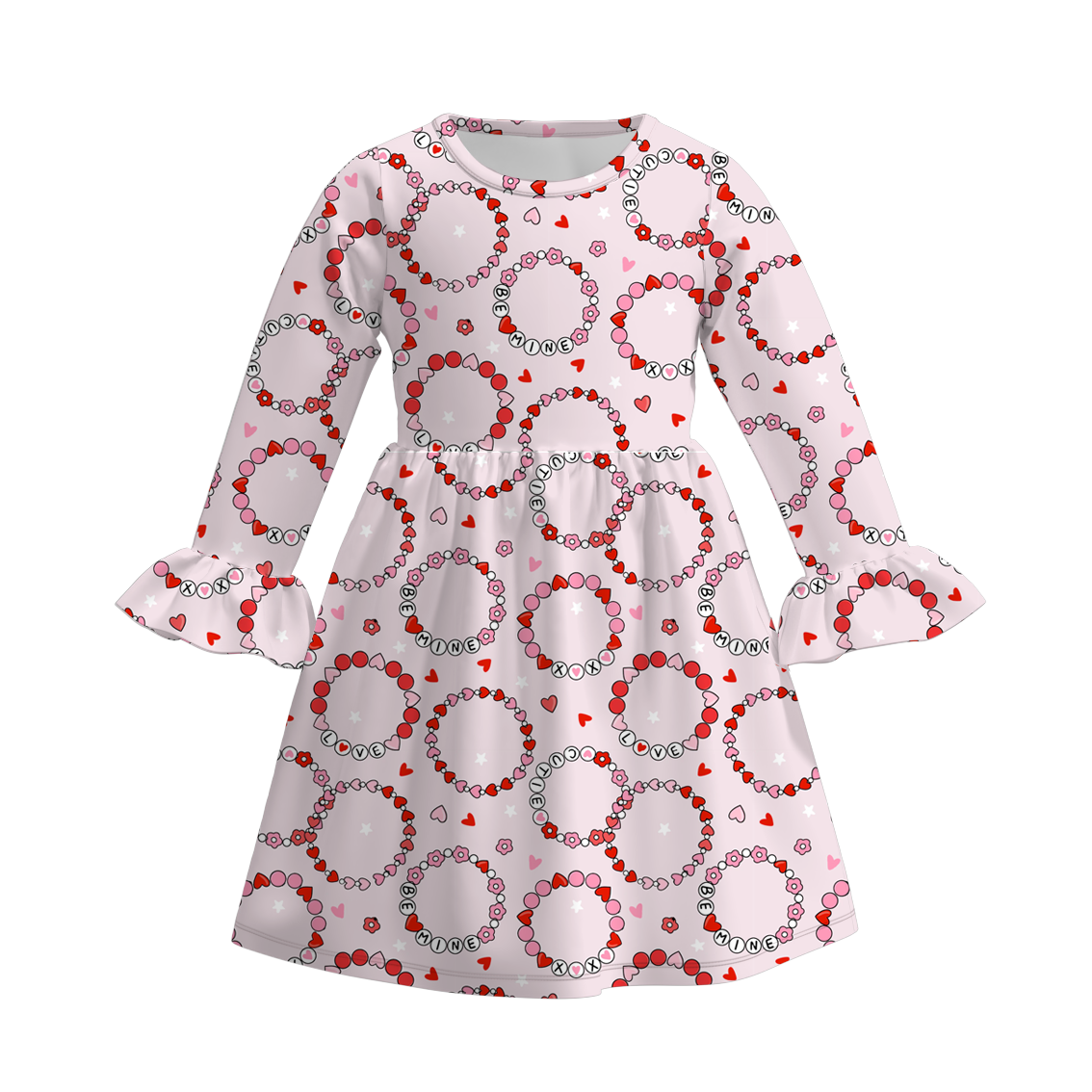 （Pre Order）Girls Valentine's Day Print Dress