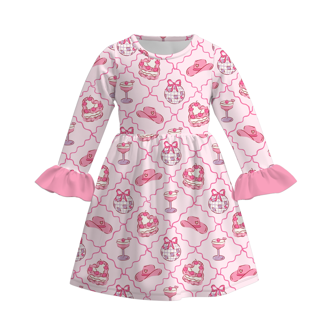 （Pre Order）Girls Valentine's Day Print Dress