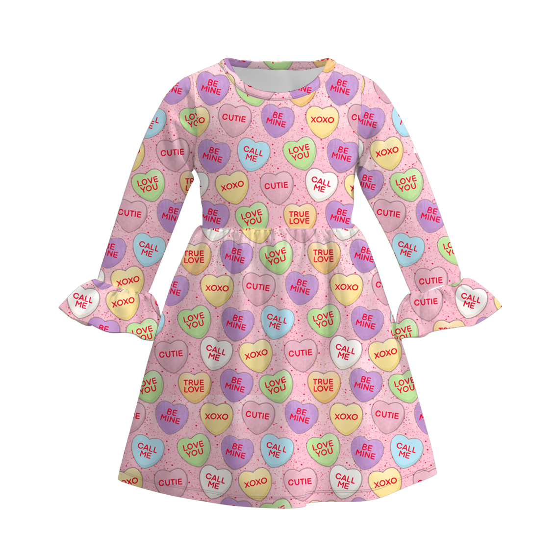 （Pre Order）Girls Valentine's Day Print Dress