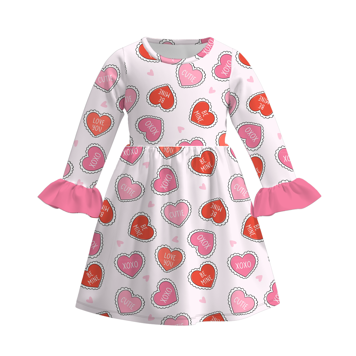 （Pre Order）Girls Valentine's Day Print Dress