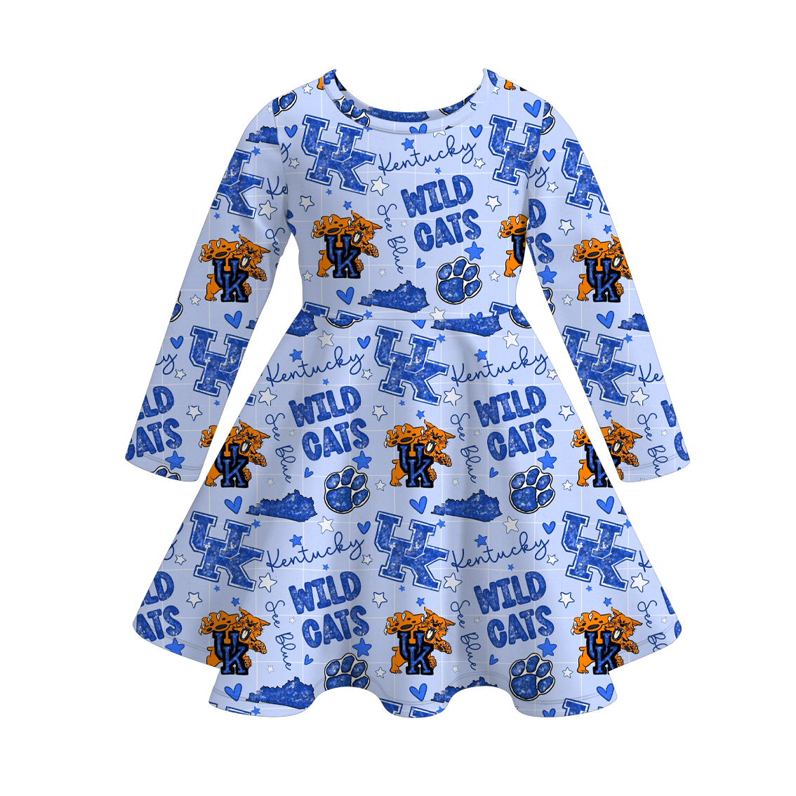 （Pre Order）Girls Football Print Milk Silk Dress