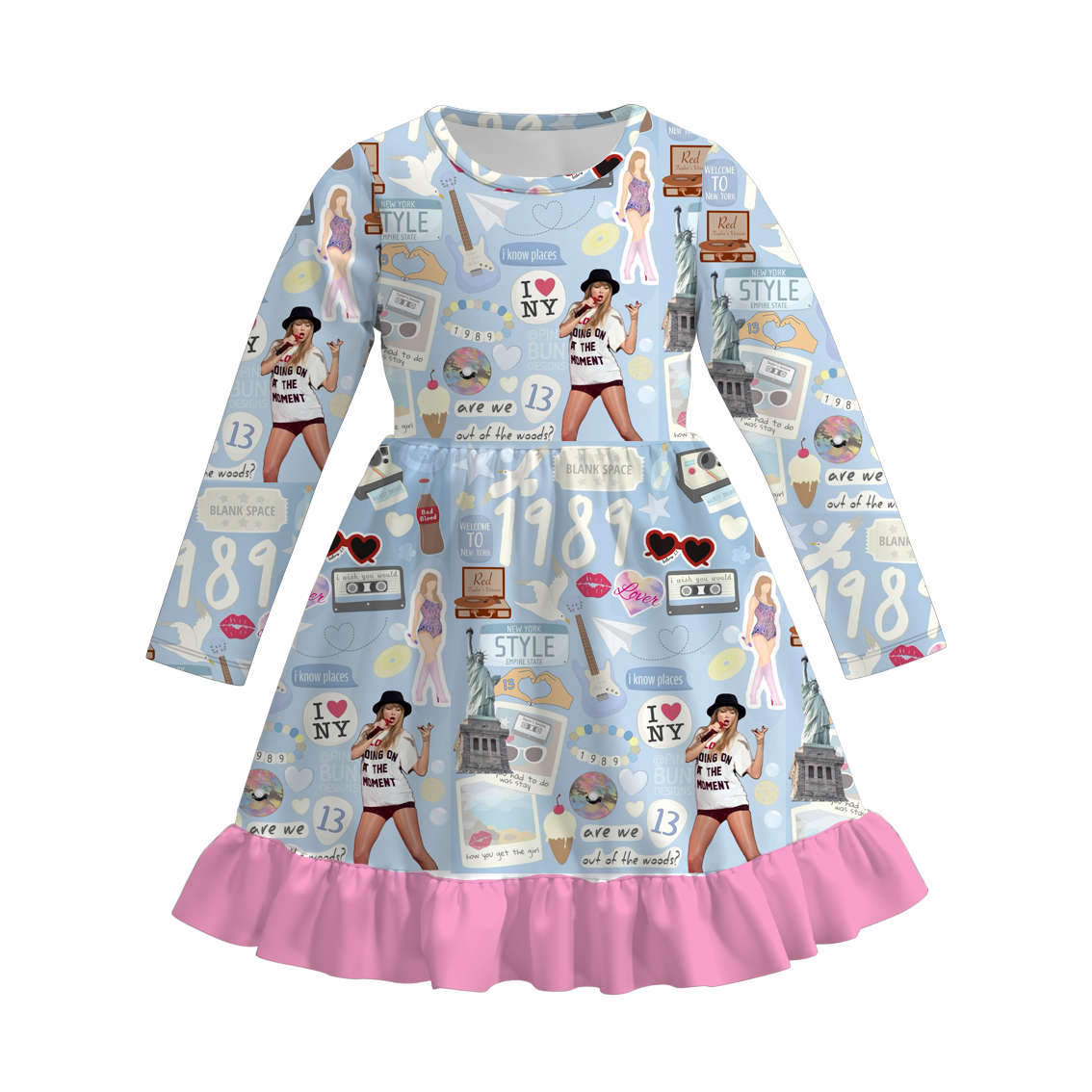 （Pre Order）Girls Fall TS Print Dress