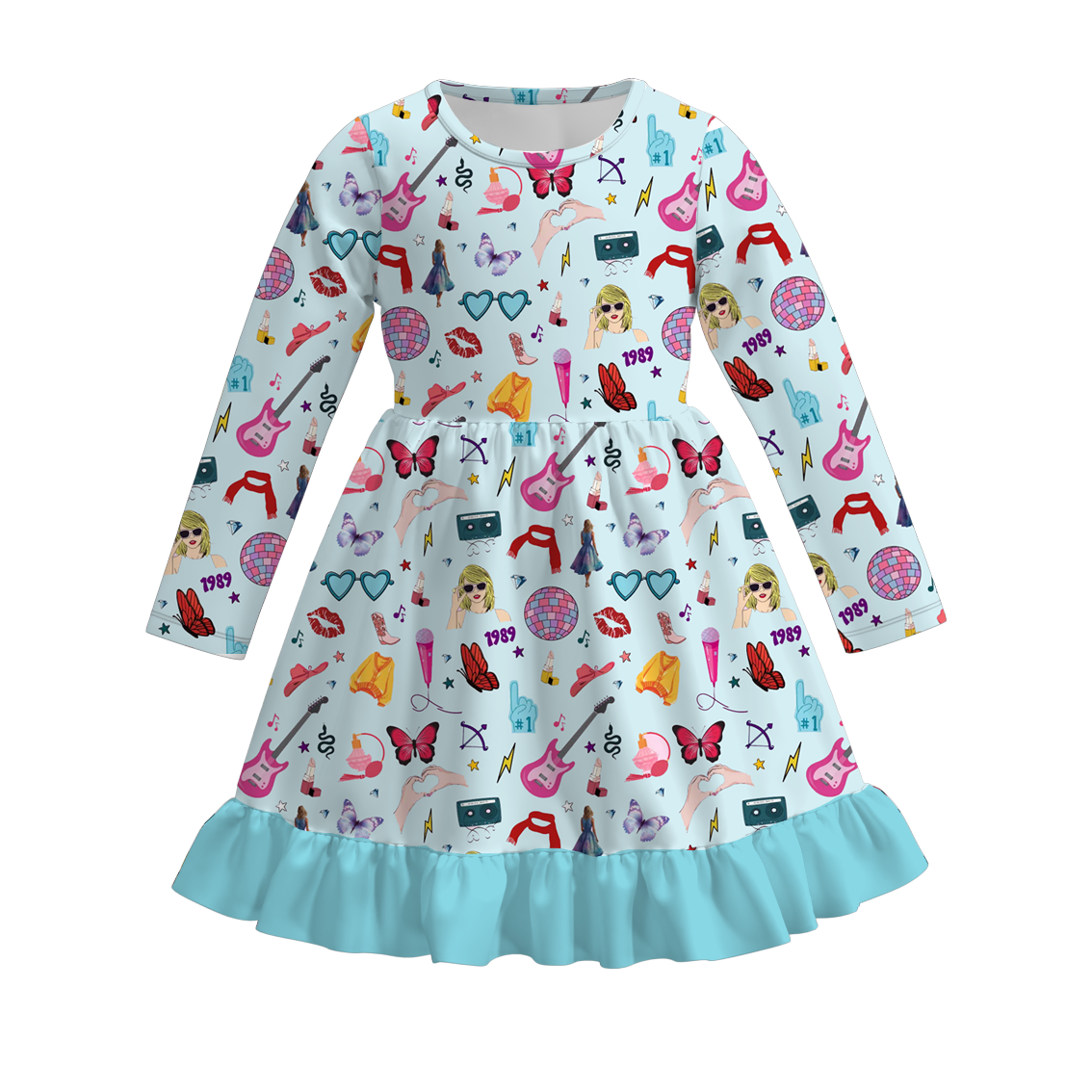 （Pre Order）Girls TS Print Milk Silk Dress