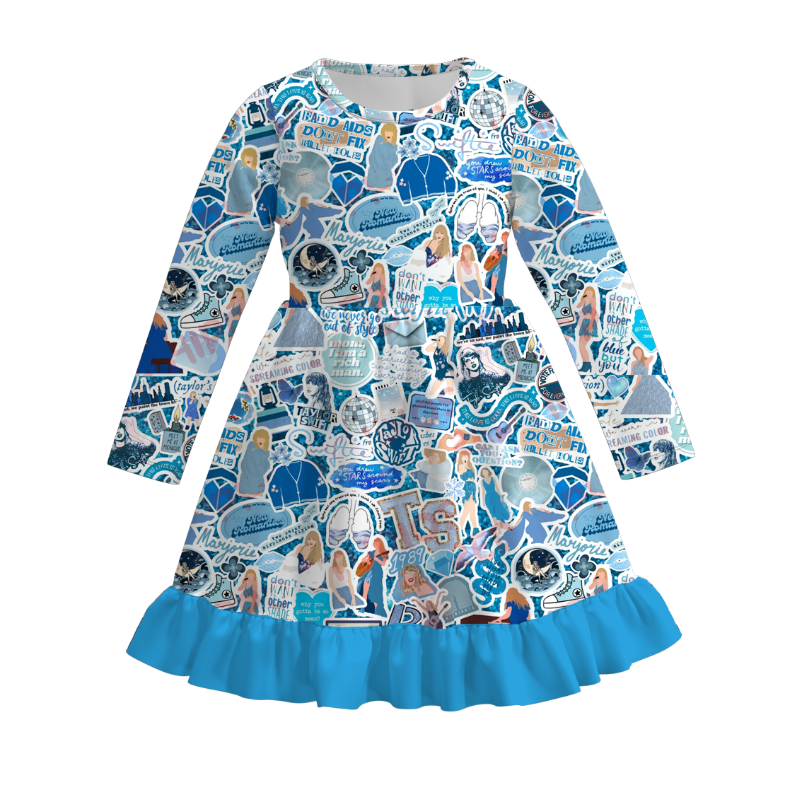 （Pre Order）Girls TS Print Milk Silk Dress