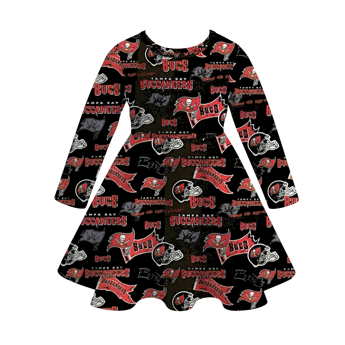 （Pre Order）Girls Football Print Milk Silk Dress