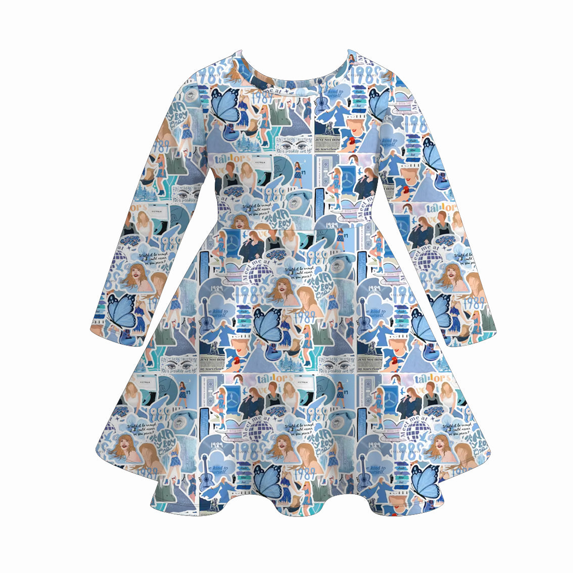 （Pre Order）Girls TS Print Milk Silk Dress