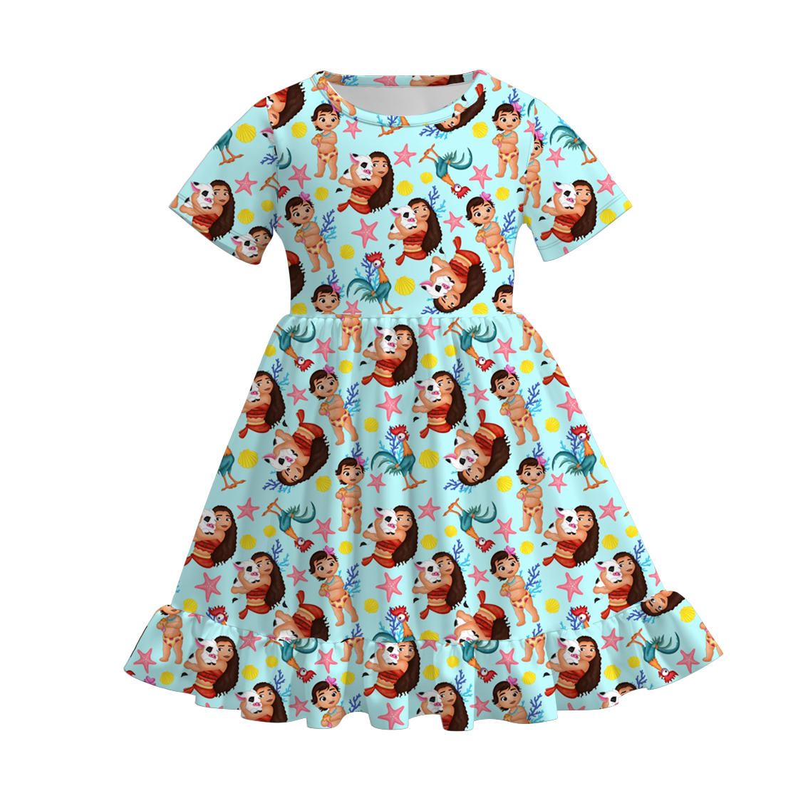 （Pre Order）Girls Cartoon Character Print Dress