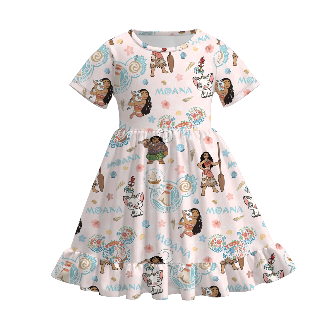 （Pre Order）Girls Cartoon Character Print Dress