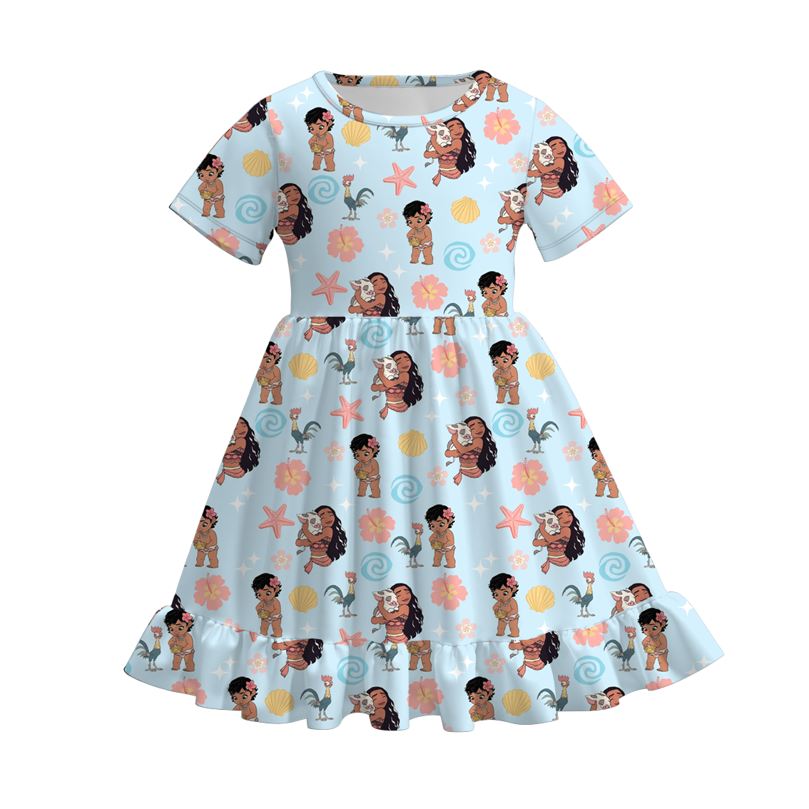 （Pre Order）Girls Cartoon Character Print Dress