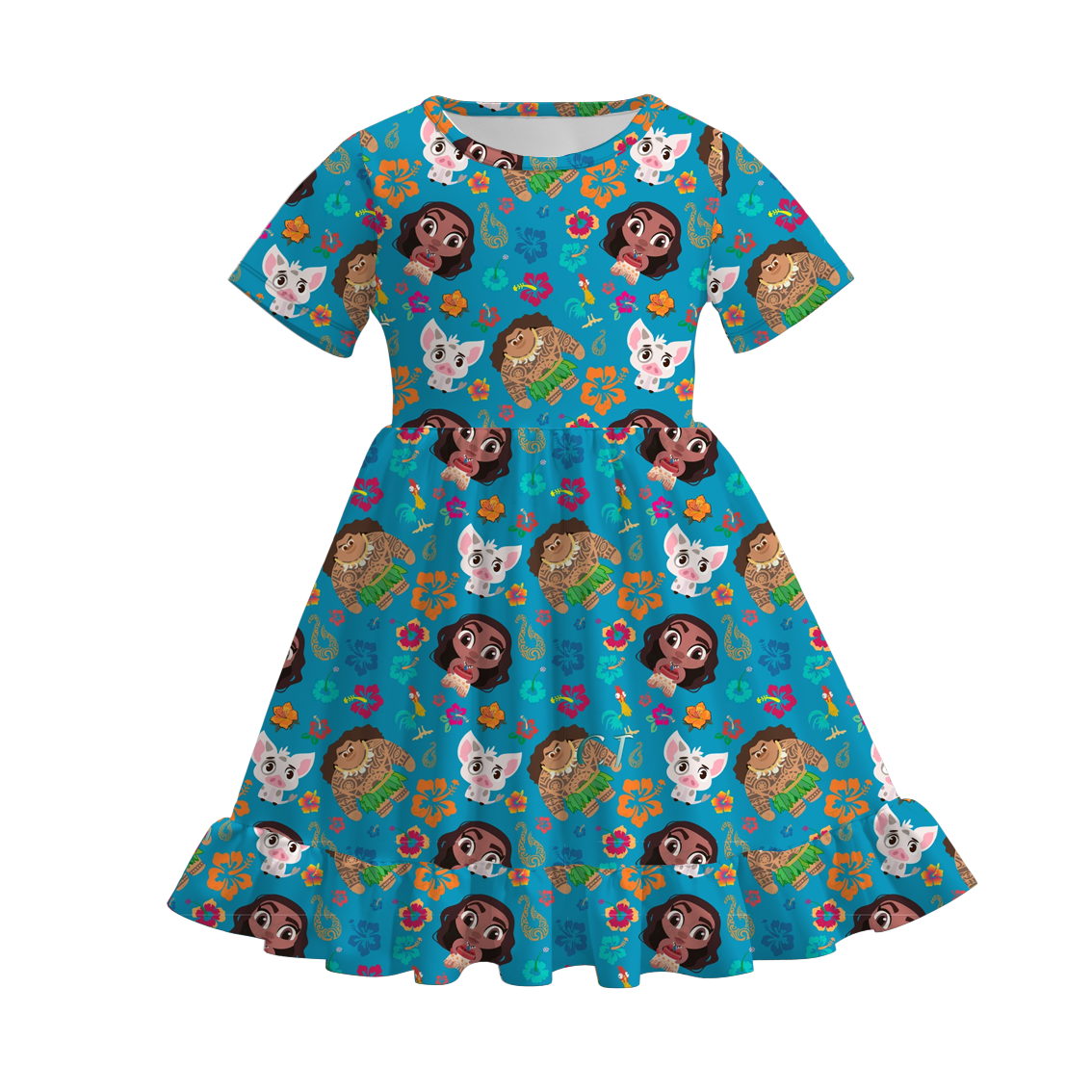 （Pre Order）Girls Cartoon Character Print Dress