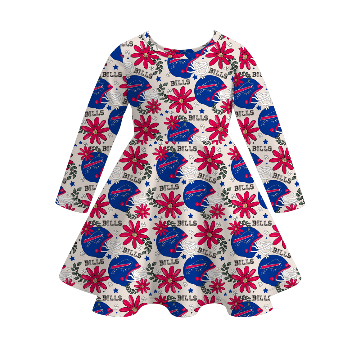 （Pre Order）Girls Football Print Milk Silk Dress