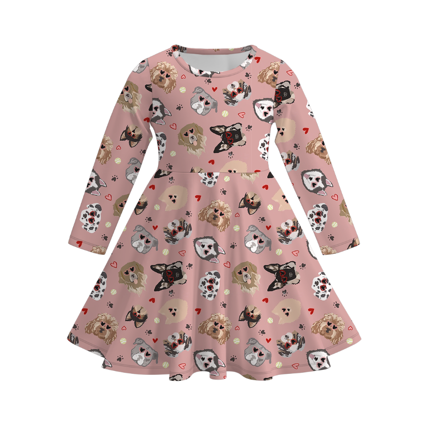 （Pre Order）Girls Valentine's Day Print Dress