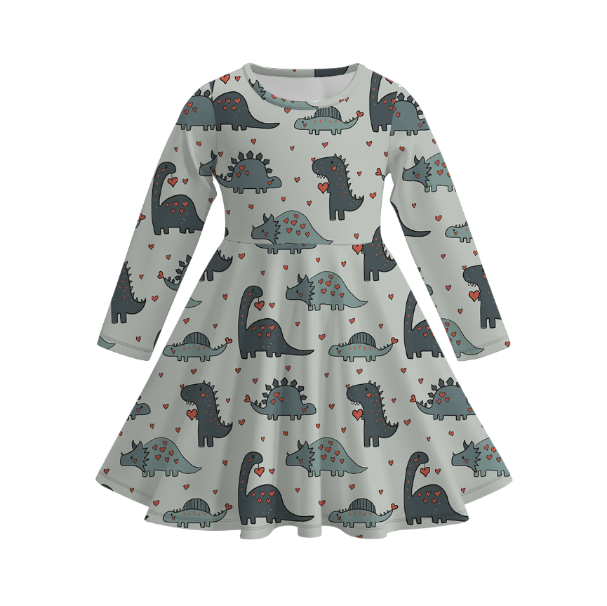 （Pre Order）Girls Valentine's Day Print Dress