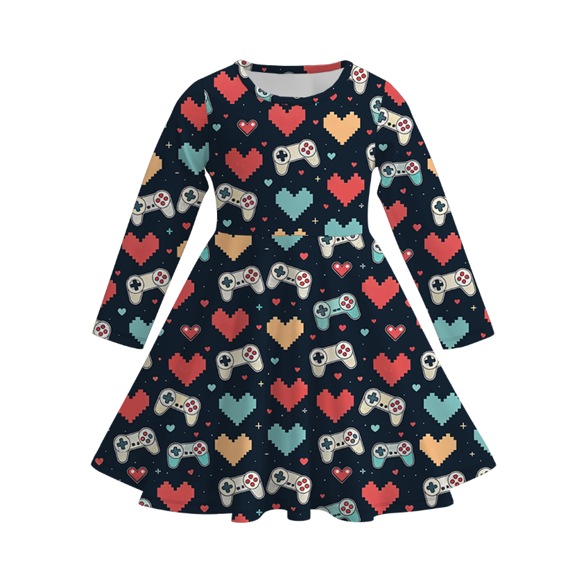 （Pre Order）Girls Valentine's Day Print Dress