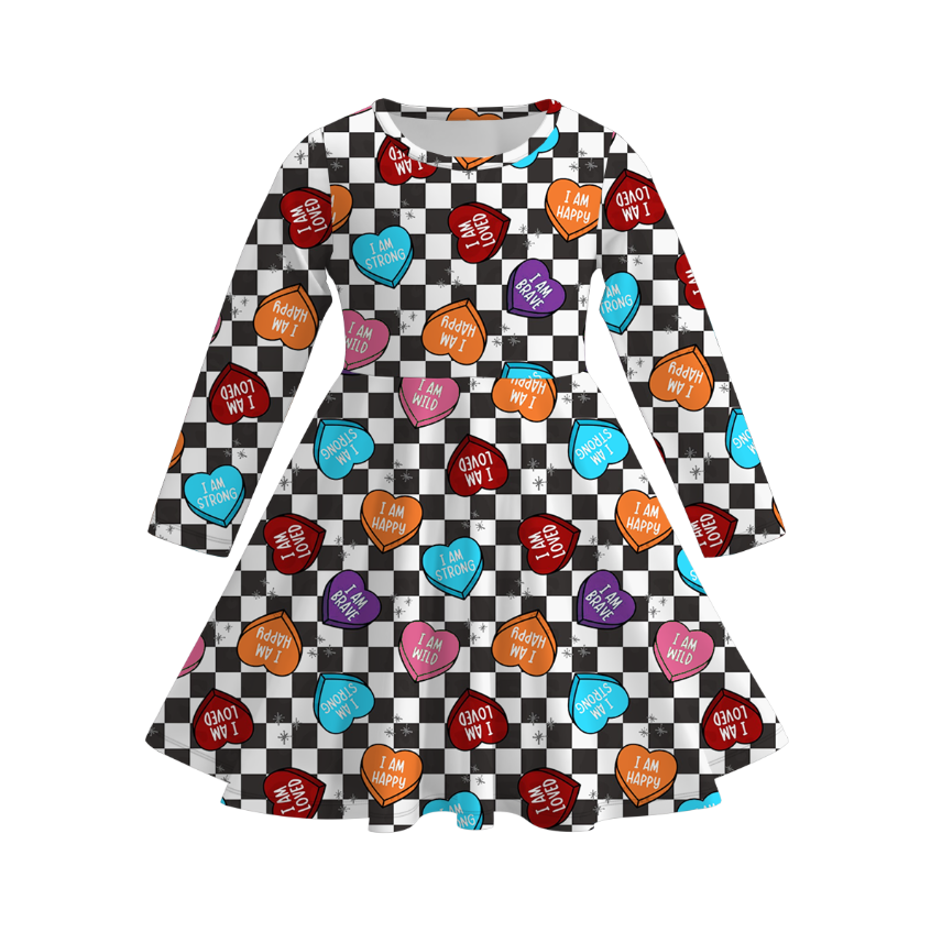 （Pre Order）Girls Valentine's Day Print Dress