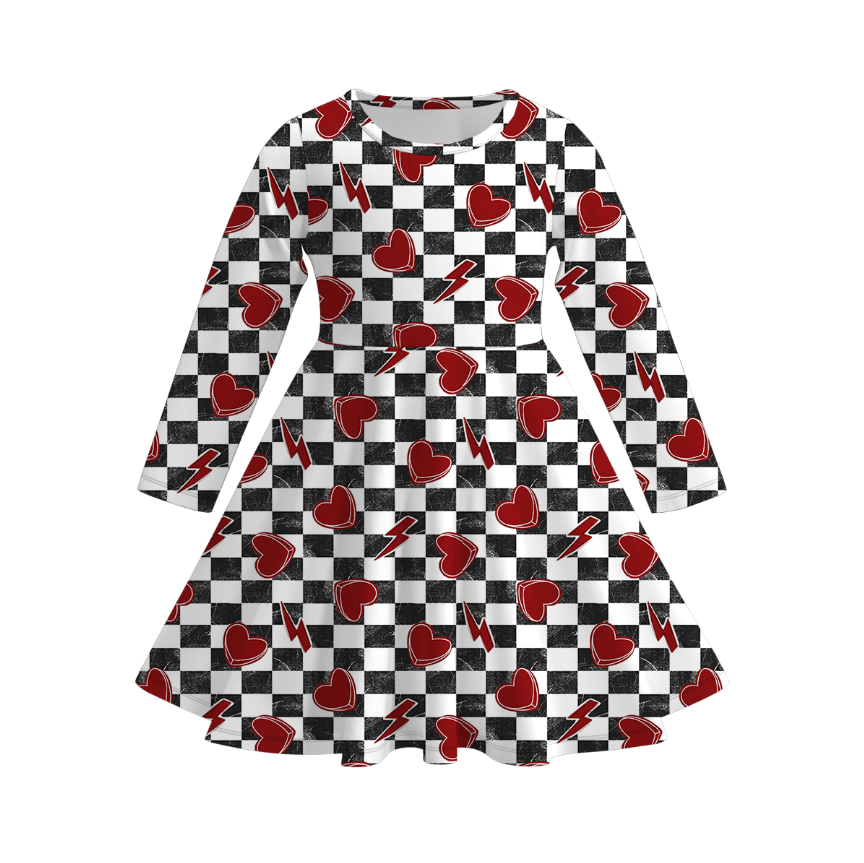 （Pre Order）Girls Valentine's Day Print Dress