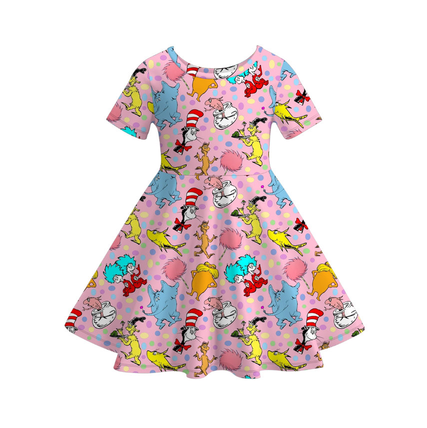 （Pre Order）Girls Spring and Summer DR SEUSS Print Dress