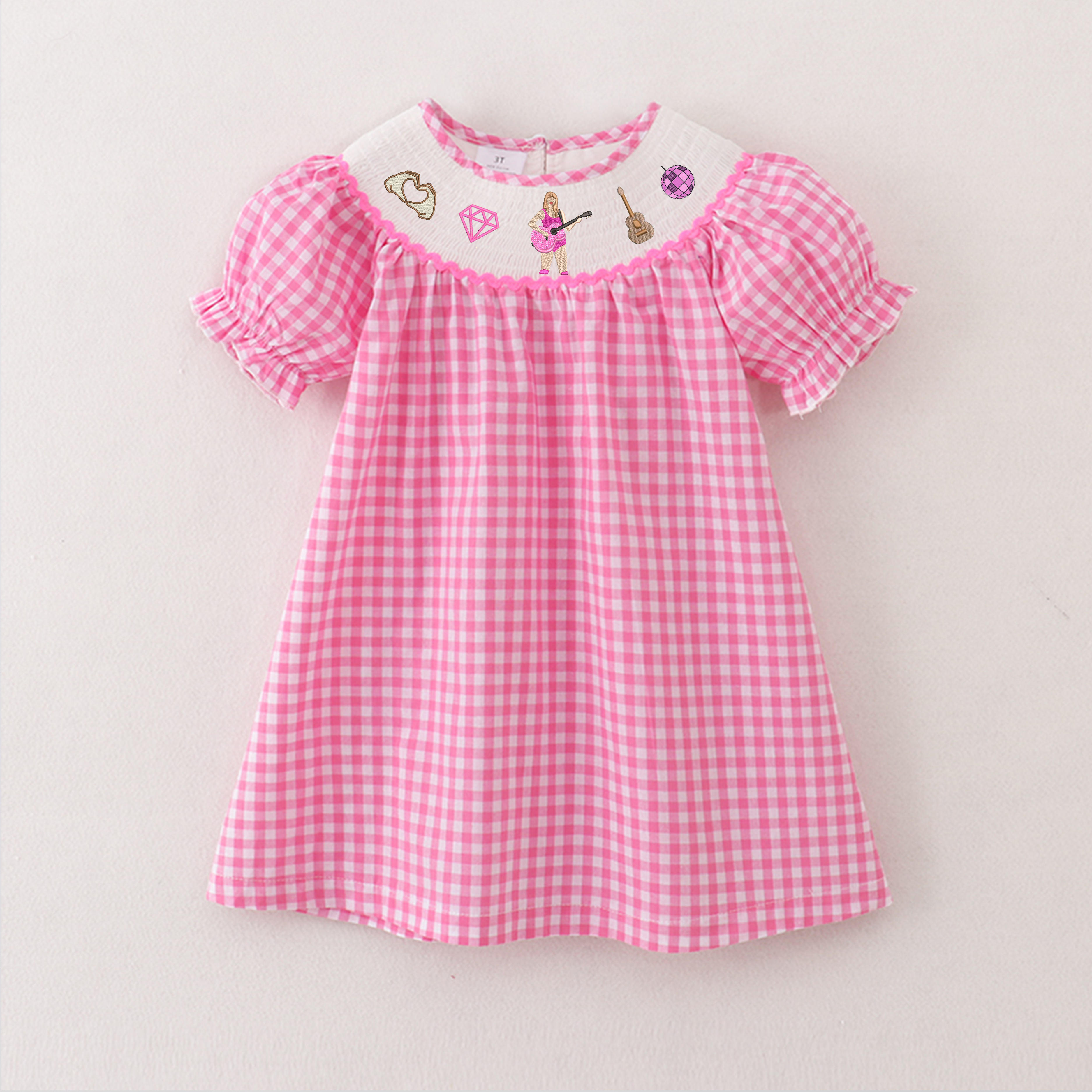 （Pre Order）Girls Spring TS Embroidery Smocked Dress