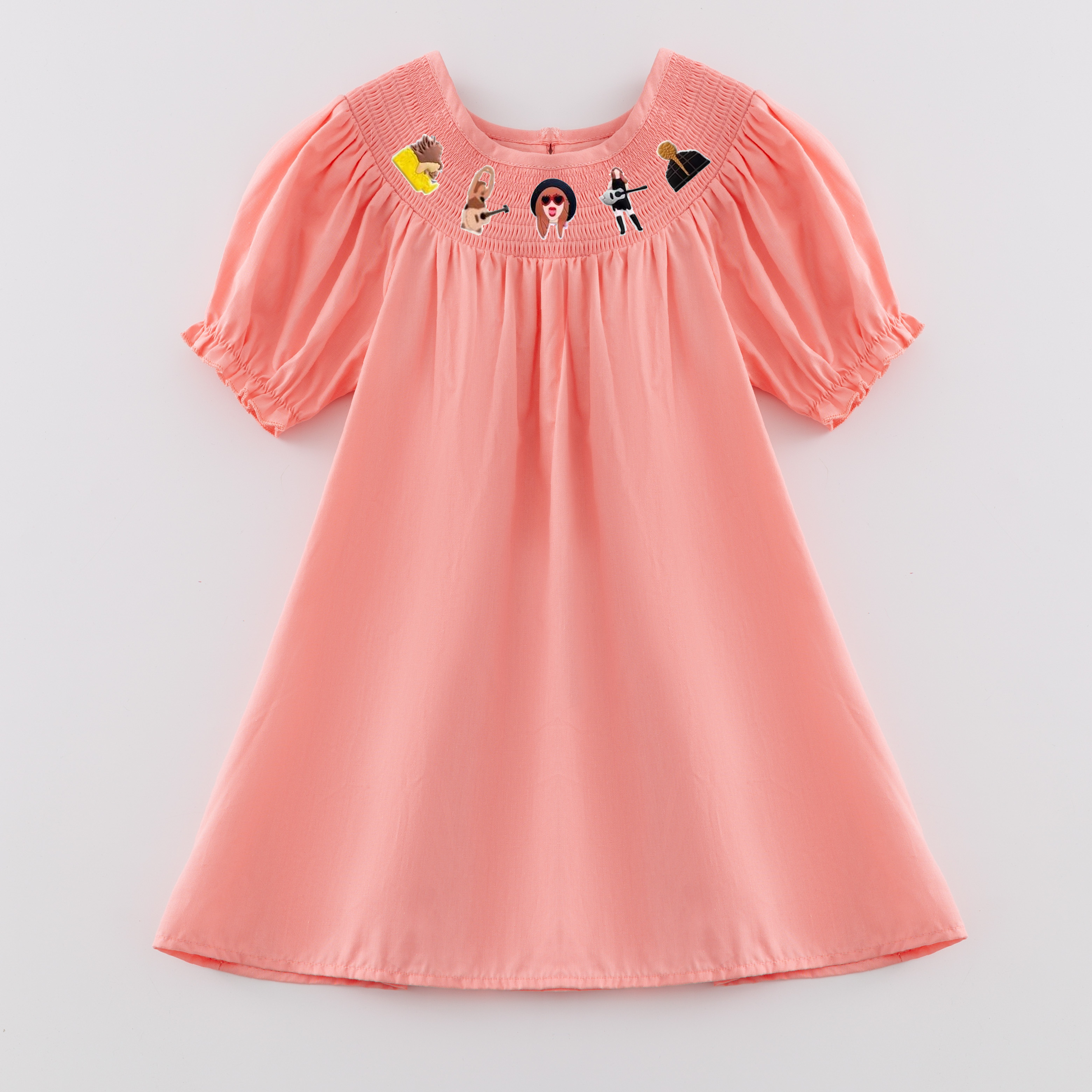 （Pre Order）Girls Spring TS Embroidery Smocked Dress