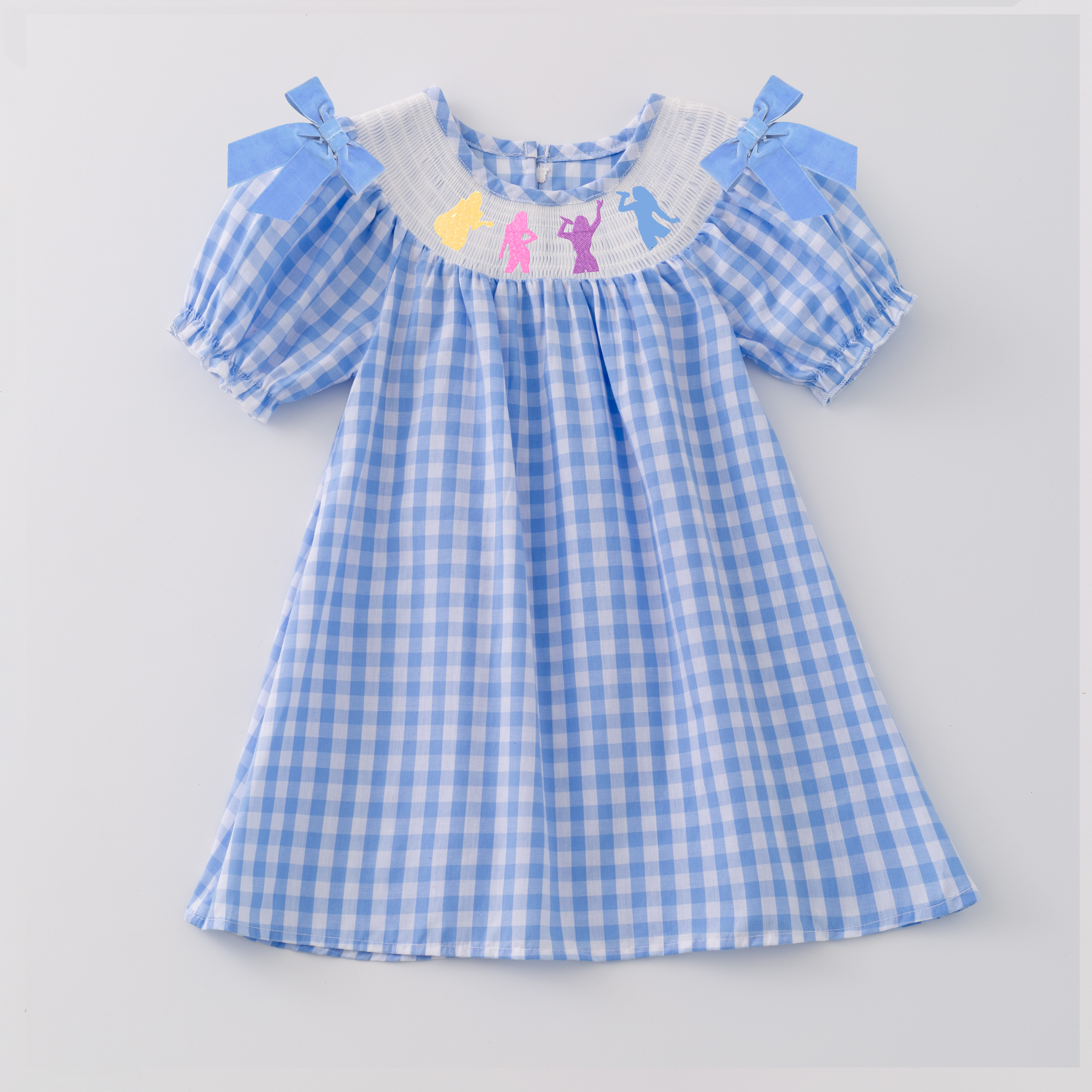 （Pre Order）Girls Spring TS Embroidery Smocked Dress