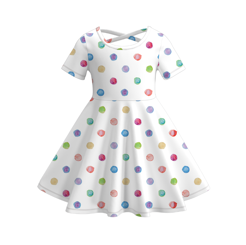 （Pre Order）Girls Spring and Summer Print Dress