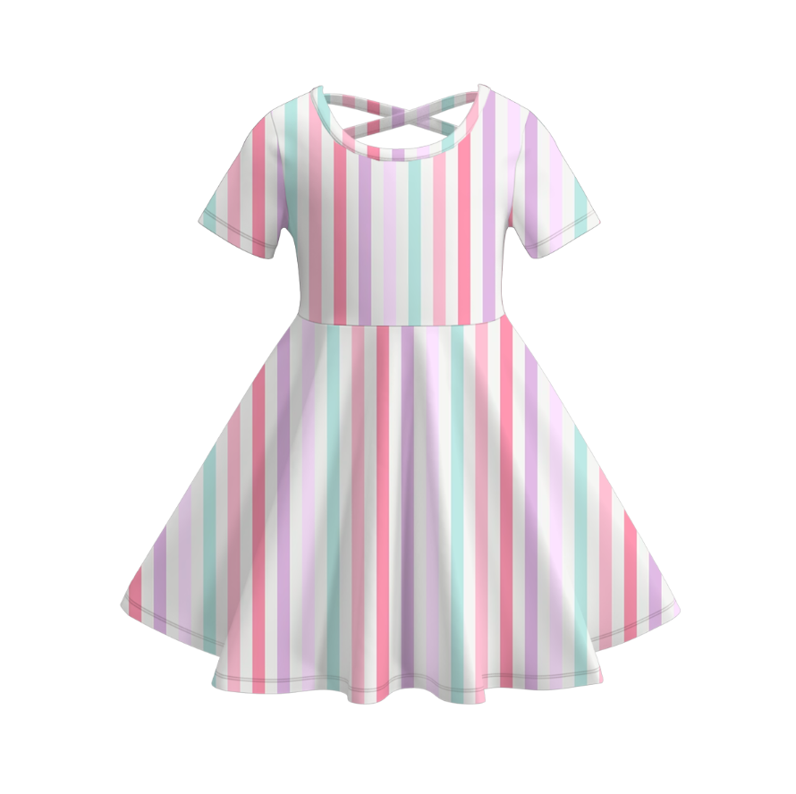 （Pre Order）Girls Spring and Summer Print Dress