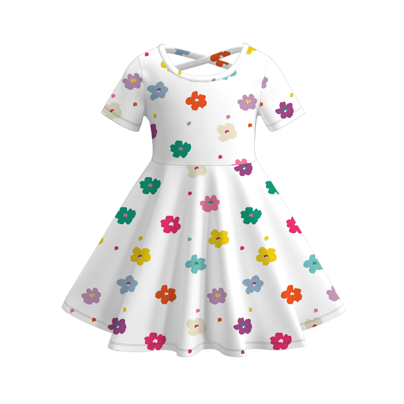 （Pre Order）Girls Spring and Summer Print Dress