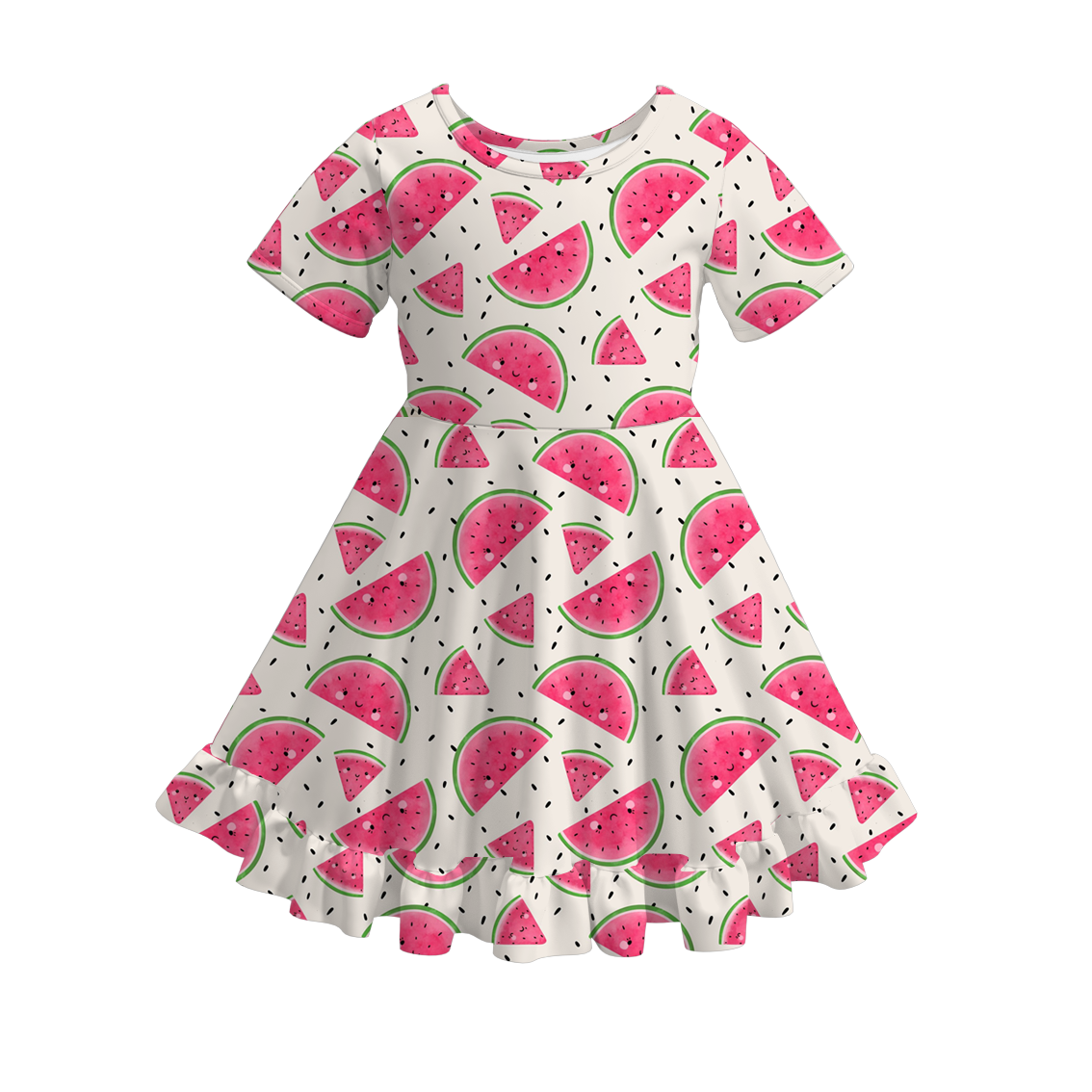 （Pre Order）Girls Spring and Summer Fruit Print Dress