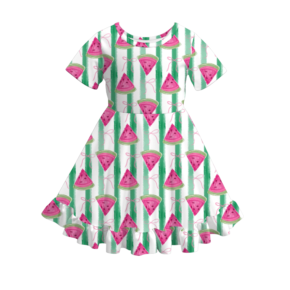 （Pre Order）Girls Spring and Summer Fruit Print Dress