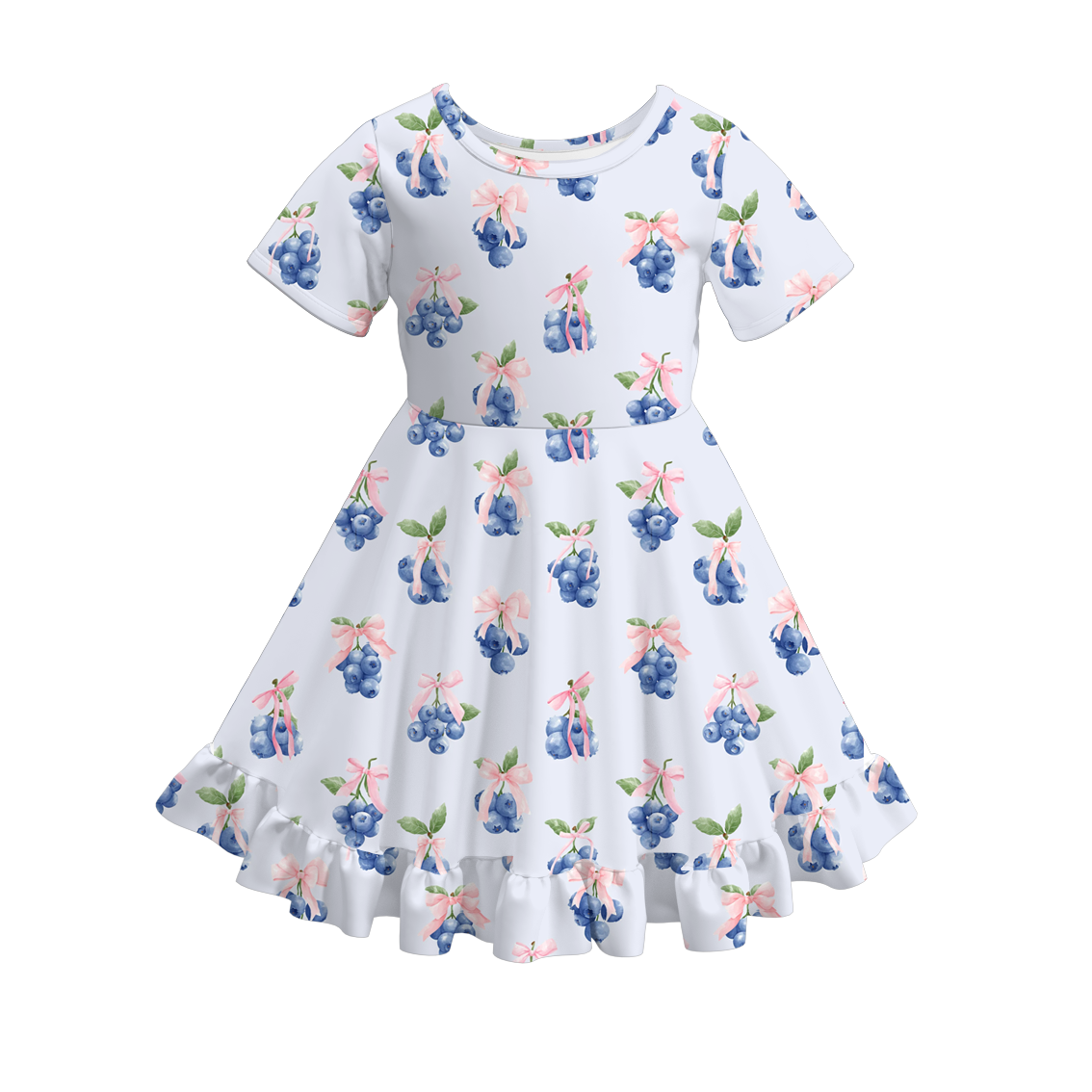 （Pre Order）Girls Spring and Summer Fruit Print Dress