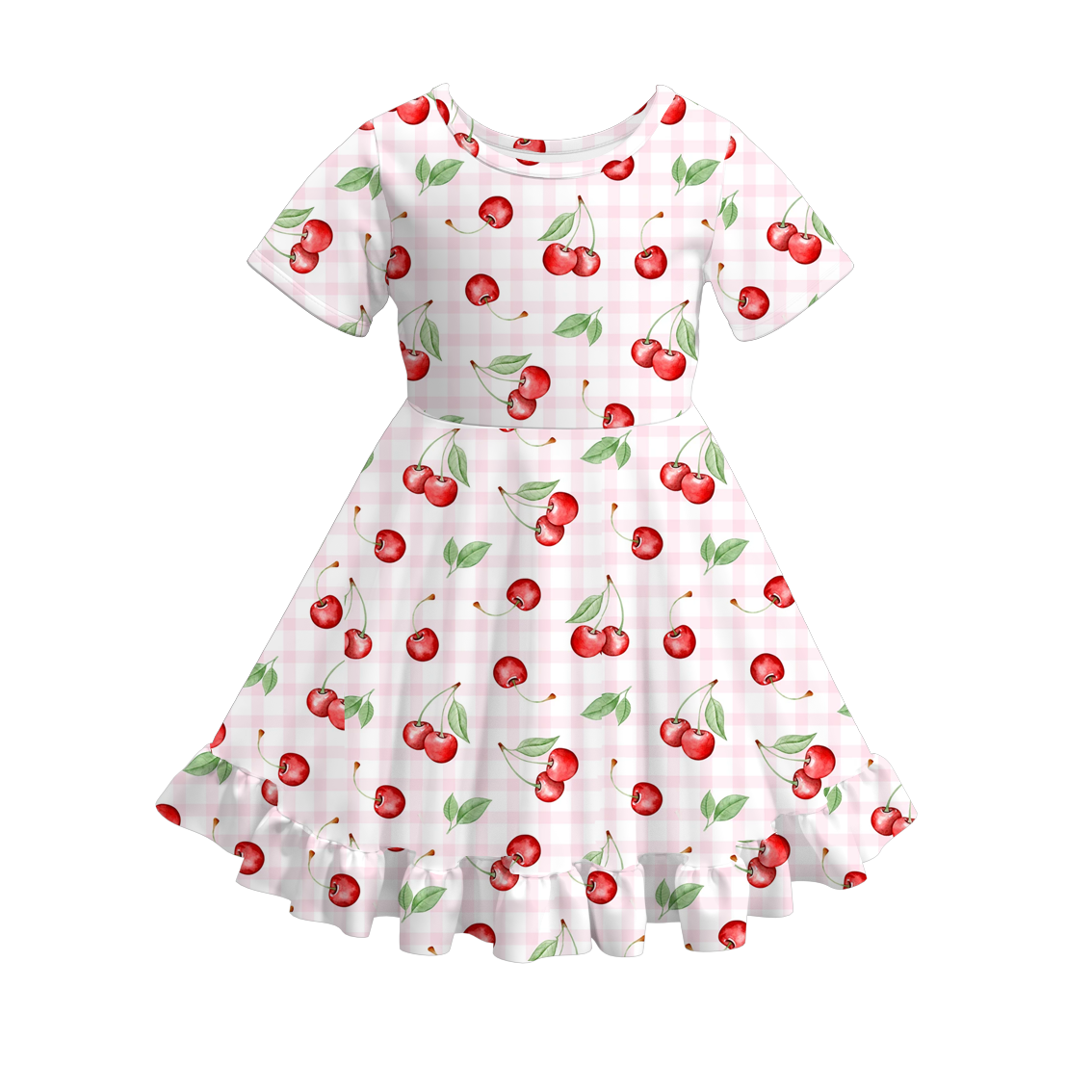 （Pre Order）Girls Spring and Summer Fruit Print Dress