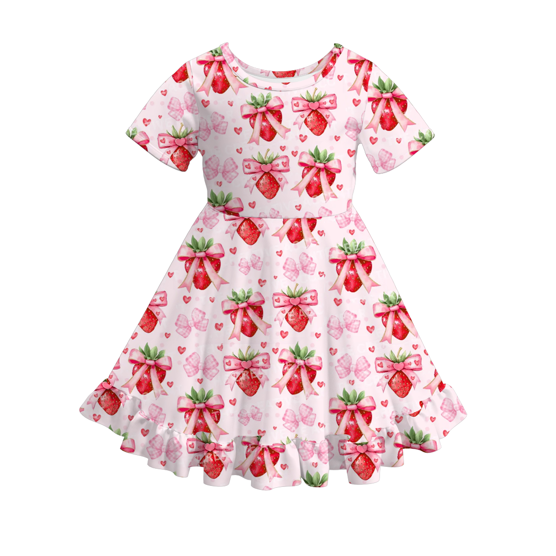 （Pre Order）Girls Spring and Summer Fruit Print Dress