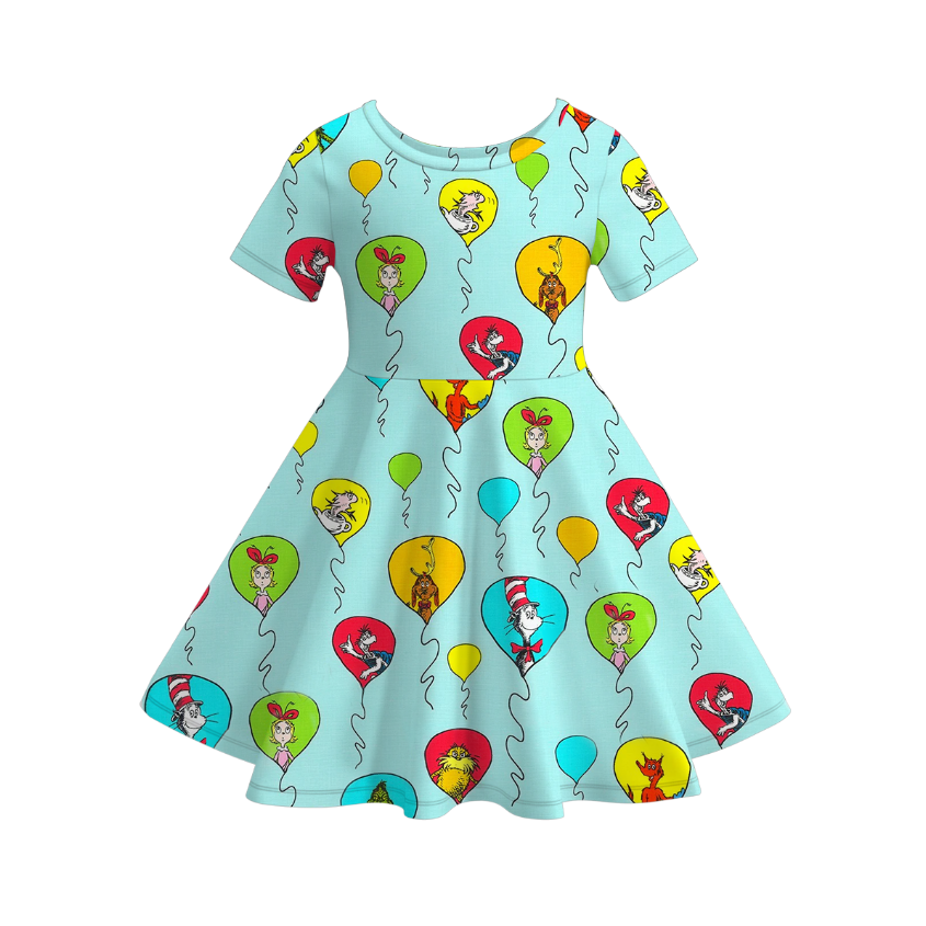 （Pre Order）Girls Spring and Summer DR SEUSS Print Dress