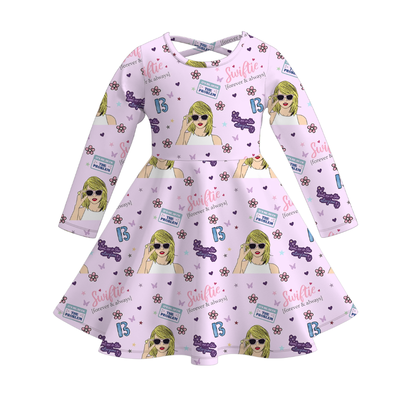 （Pre Order）Girls Spring and Summer TS Print Dress