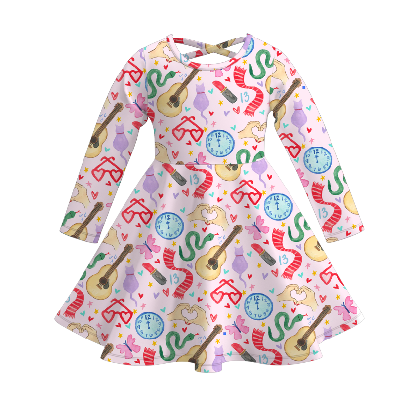 （Pre Order）Girls Spring and Summer TS Print Dress