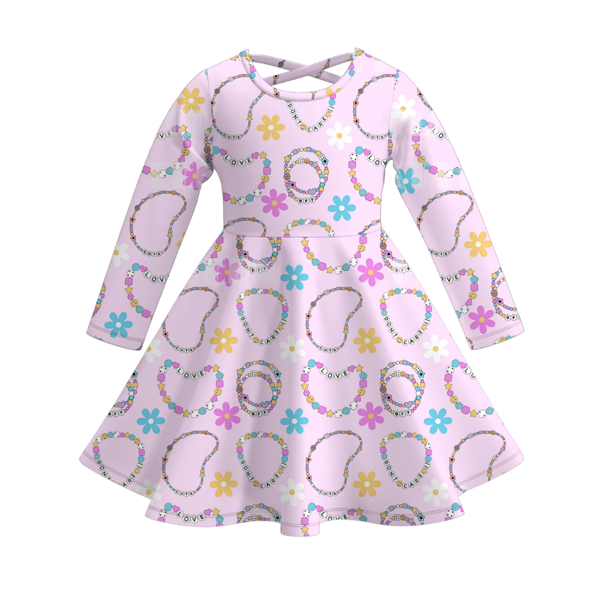 （Pre Order）Girls Spring and Summer TS Print Dress