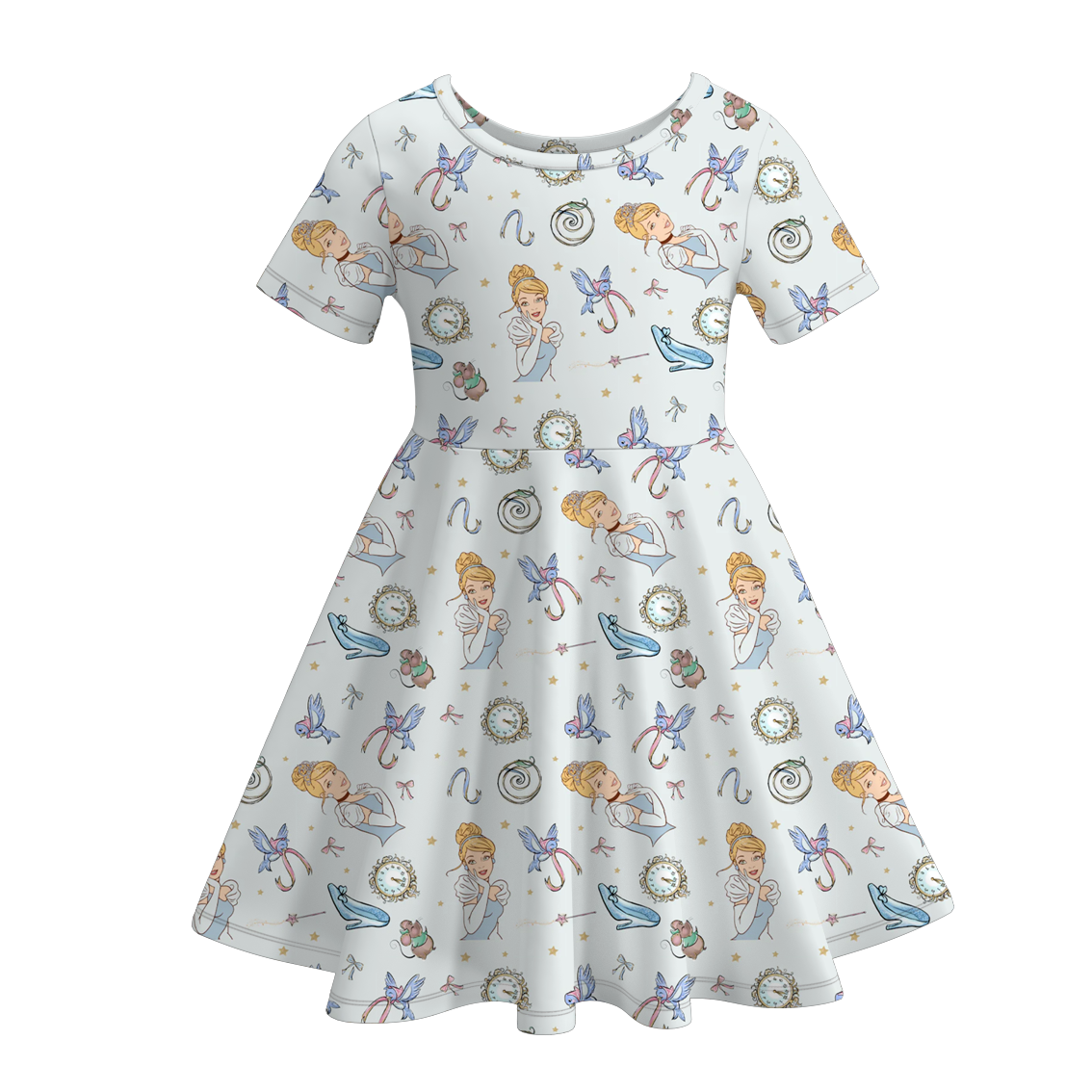 （Pre Order）Girls Spring and Summer Princess Print Dress