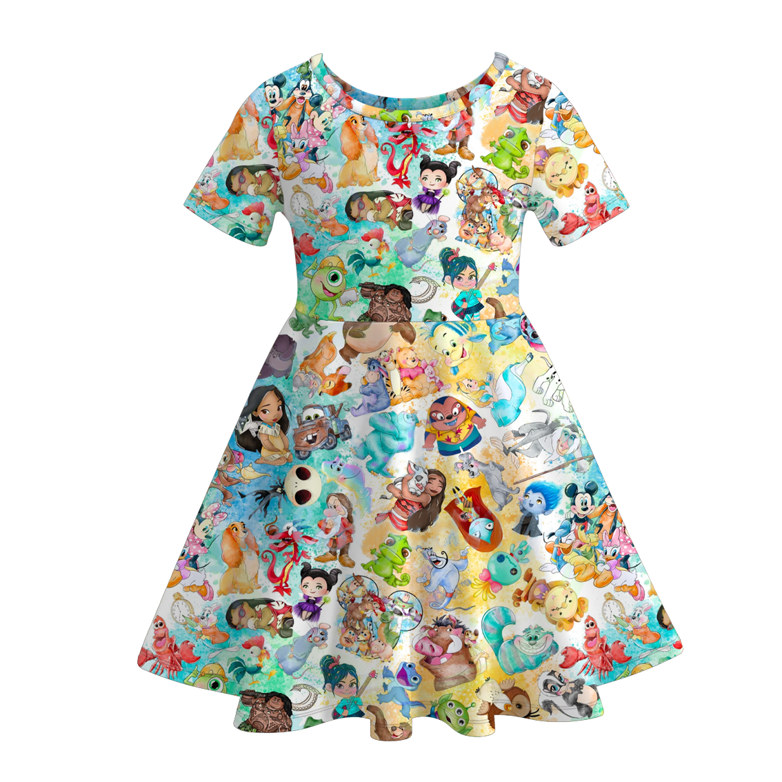 （Pre Order）Girls Spring and Summer Princess Print Dress