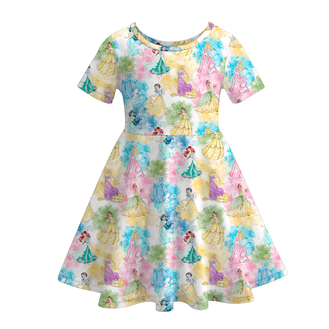 （Pre Order）Girls Spring and Summer Princess Print Dress